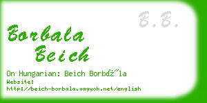 borbala beich business card